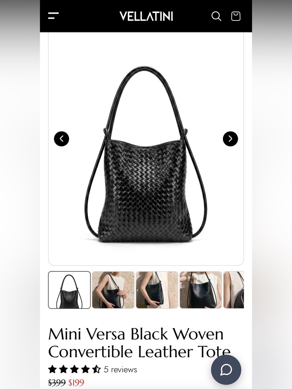 Woven Convertible Shoulder Bag - Picture 5 of 8